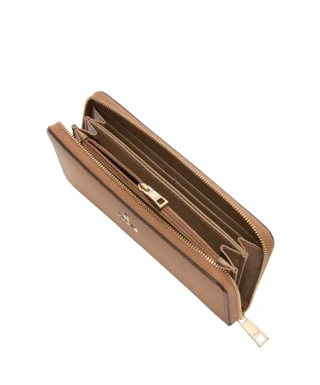 Furla - Γυναικείο Δερμάτινο Πορτοφόλι Camelia Zip Around XL WP00322-ARE000-1257S Μπεζ 3