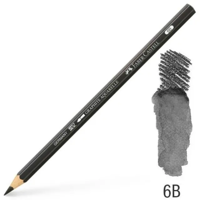Faber Castell Υδατοδιαλυτό Μολύβι Γραφίτη Graphite Aquarelle - 6B