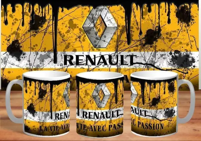 κούπα renault 2 κεραμική 330ml λευκη με συσκευασία δώρου " με δυνατότητα προσθήκης ονόματος η ευχές (fx)