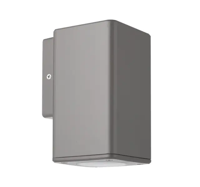 ΣΠΟΤ PC ΕΠΙΤΟΙΧΟ ΜΟΝΗΣ ΚΑΤΕΥΘ.ΤΕΤΡΑΓ D:76mm GU10 IP54 ΓΚΡΙ
