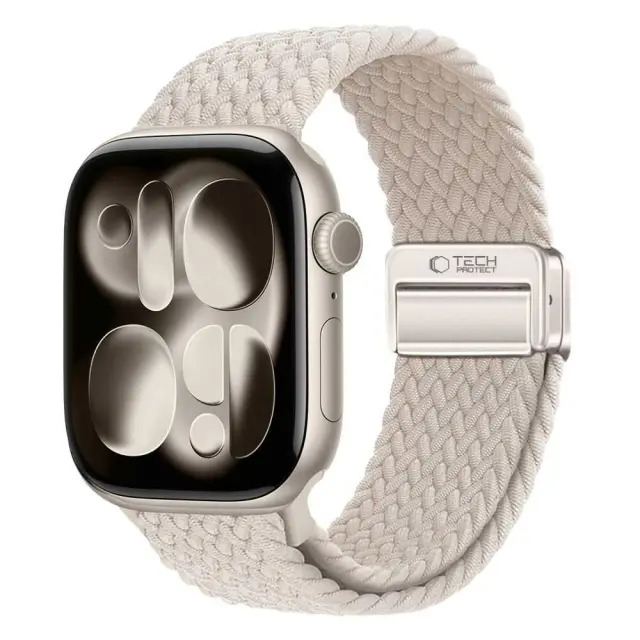 Tech-protect Nylonmag Apple Watch 8 / 9 / 10 / 11 / 12 / Se / Ultra (44 / 45 / 46 / 49 Mm) Starlight 2