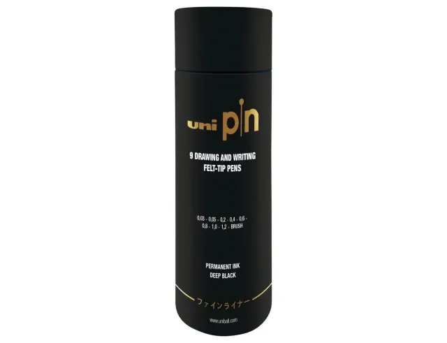Μαρκαδόροι Σχεδίου Uni PIN Tube Finerliner με πάχος μυτών 0.03/0.05/0.2/0.4/0.6/0.8/1.0/1.2mm - 9 τεμάχιαPIN TUBE EN_9P 2