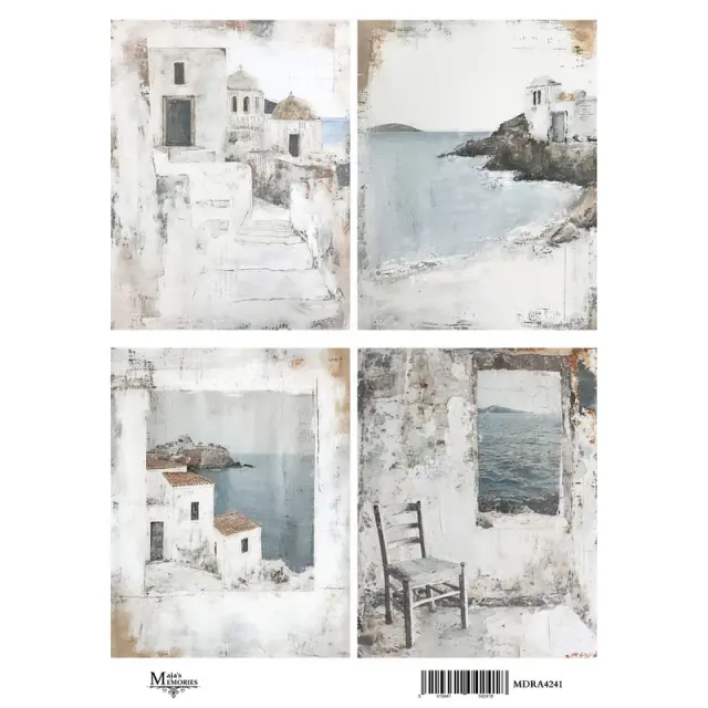 Ριζόχαρτο Maja's Memories, 22.5x32cm, Νησιώτικα τοπία, MDRA4241