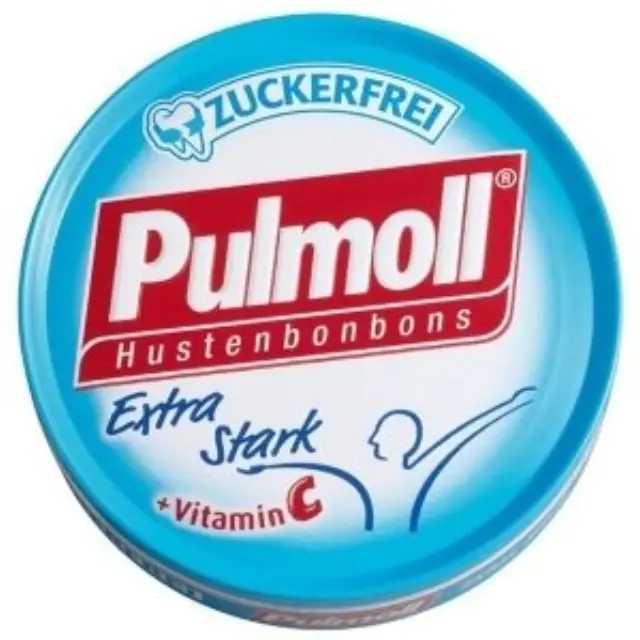 Pulmoll Extra Stront Fort Vitamin C Καραμέλες για Παιδιά για Ξηρό και Παραγωγικό Βήχα χωρίς Γλουτένη Μέντα 45gr 50τμχ 2