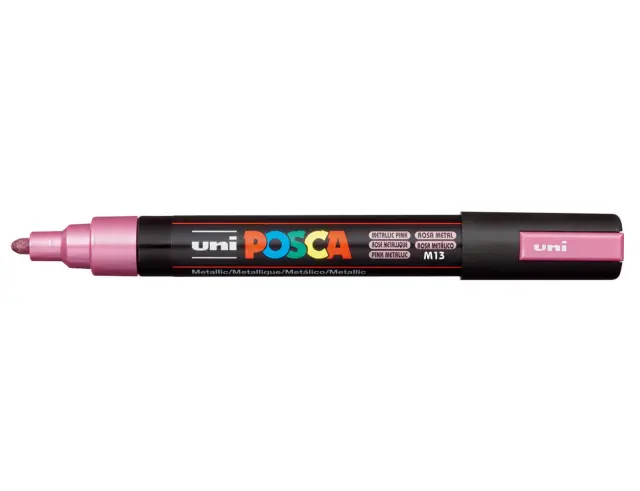 Μαρκαδόρος Σχεδίου Uni Posca PC-5M Medium με πάχος μύτης 1.8-2.5mm - Metallic PinkPC-5M(E) - METAΛ-POZ