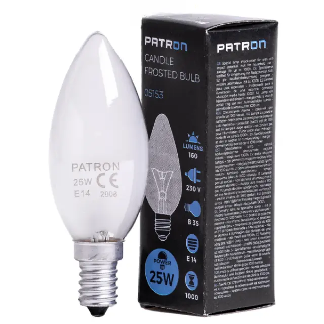 Incandescent Bulb E14 25W B35 230V FR