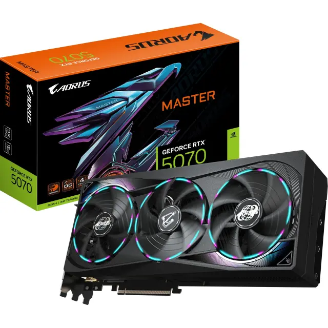 GigaByte GeForce RTX 5070 AORUS Master (DLSS 4, 3x DisplayPort, 1x HDMI 2.1)