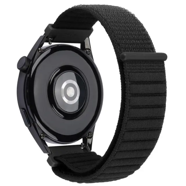 Nylon Wave Texture Λουράκι για Smartwatch 22mm-Black OEM 2