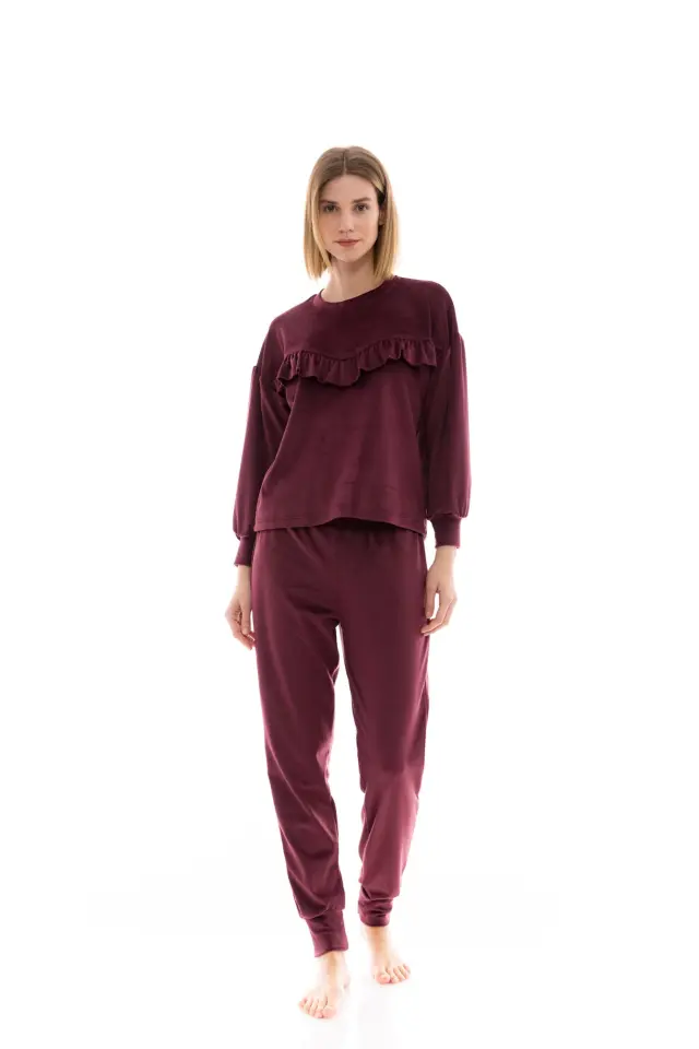 W1438 - Bordo - PYJAMA SOFT VELVET