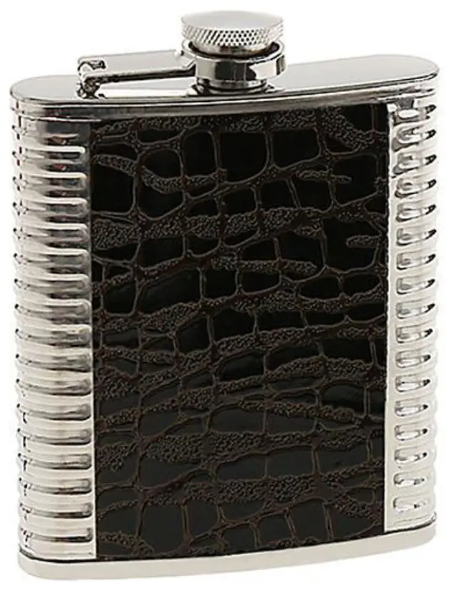 Hip Flask Φλασκί Ποτού Reptile Chrome (F007) - 210ml