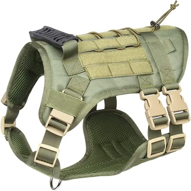 Military Dog Τακτικό Γιλέκο Υψηλής Ποιότητας & Αντοχής Χακί - Λαιμός: 50-68cm / Στήθος: 60-80cm