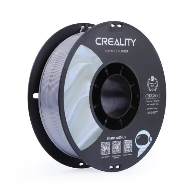Creality3D CR-PLA Silk 1.75mm Ασημί- Silver 1kg (3301120007) 2