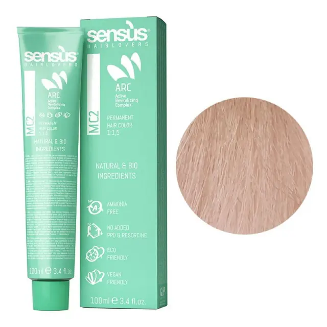 Sensus MC2 Permanent Hair Color 107ss Iris 100ml - (μόνιμη βαφή χωρίς αμμωνία ξανθιστικό ιριζέ)