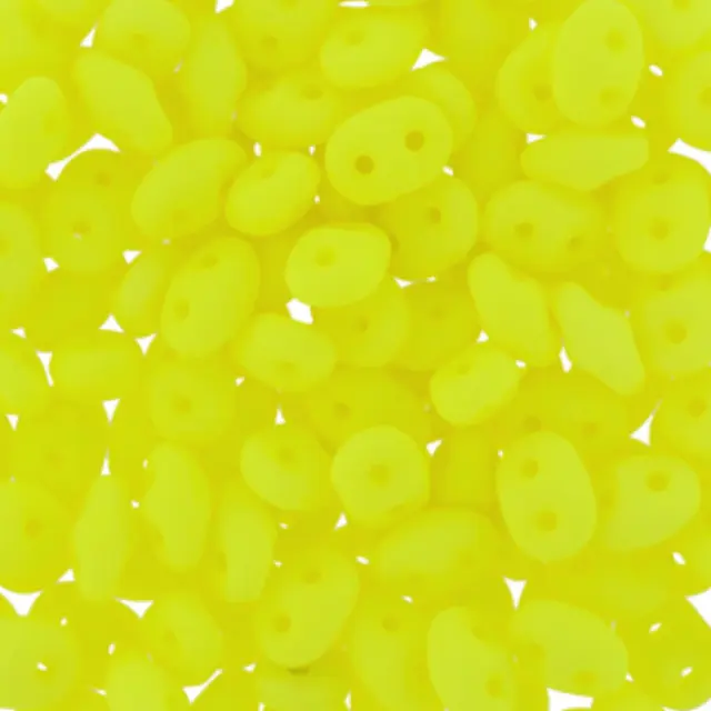 Χάντρα Superduo - Neon Yellow 2.5x5mm ~7gr