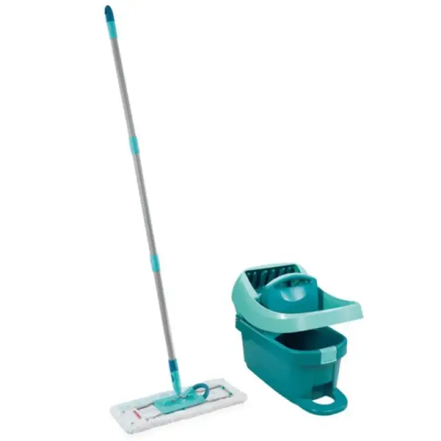 Leifheit 55096 Profi XL Σετ Κουβάς 8lt με Σφουγγαρίστρα, Στραγγιστήρι Πεντάλ & Ρόδες
