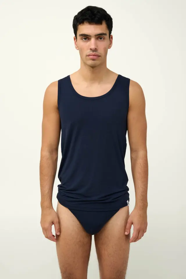 Ανδρικό Αμάνικο Φανελάκι Micromodal Vamp 23852 BLUE BLAZER