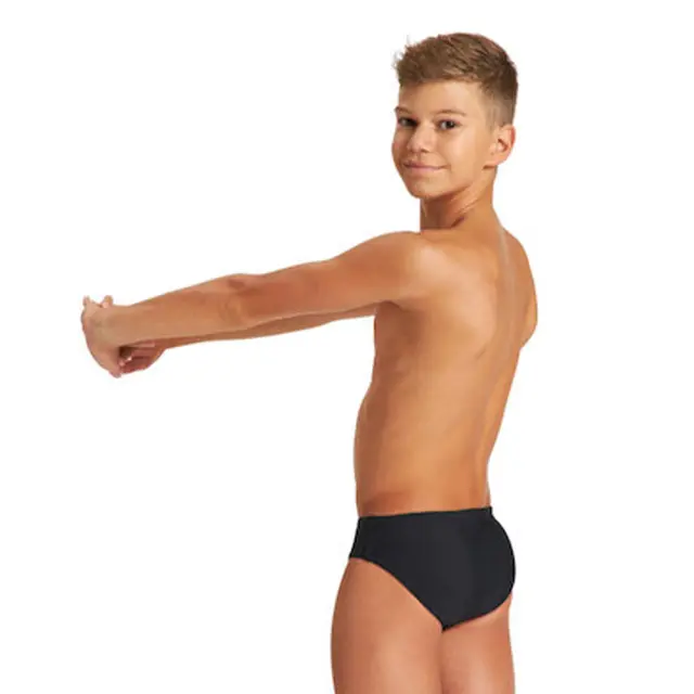 Arena Boy's Linear Serigraphy Brief Swim Slip Μαύρο 004746-560 (Arena) 2