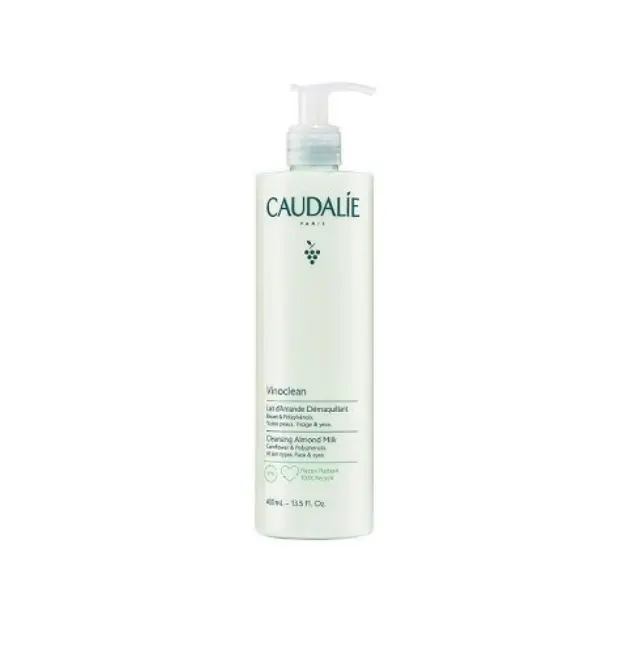 Caudalie Vinoclean Cleansing Almond Milk Γαλάκτωμα Καθαρισμού και Ντεμακιγιάζ για Πρόσωπο και Μάτια για Κάθε Τύπο Επιδερμίδας, 400ml