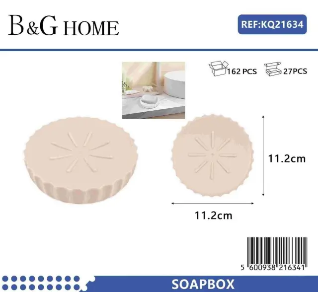 Σαπουνοθήκες μπάνιου πλαστικές - Σετ 9pcs - Light Pink - 21634 2