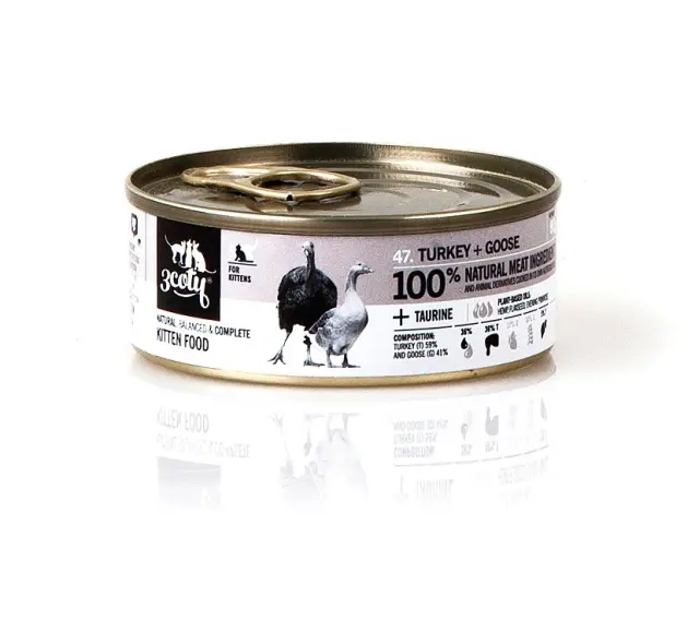 3COTY Turkey with goose For kittens - wet cat food - 80g