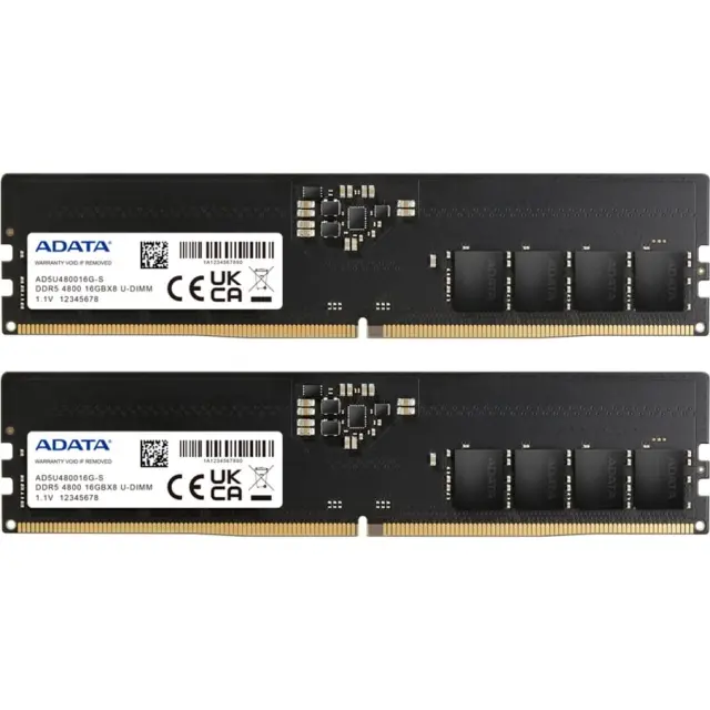 ADATA DIMM 32 GB DDR5-4800 (2x 16 GB) Dual-Kit (black, AD5U480016G-DT, Premier)