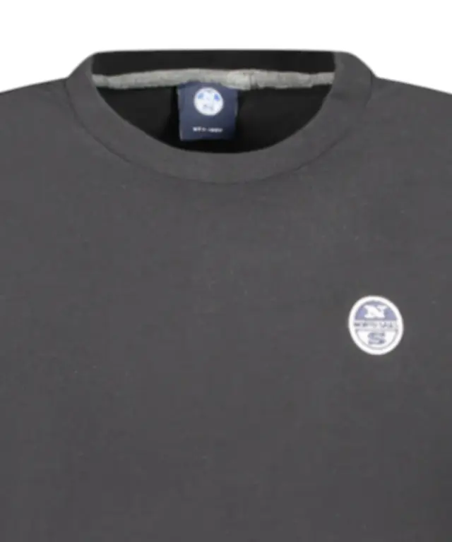 North Sails - Μακρυμάνικη Μπλούζα T-Shirt Regular Fit 996034-000-0999 Μαύρο 3