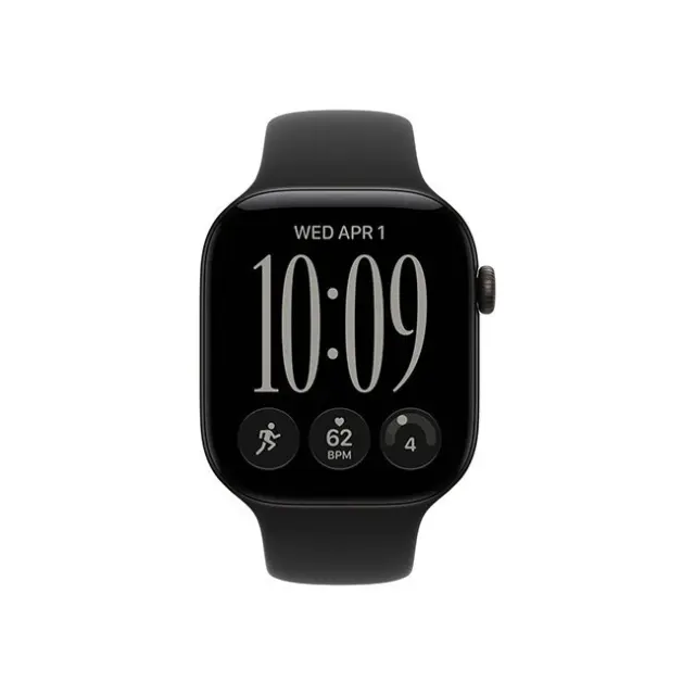 Apple Watch Series 12 GPS & Cellular 46mm Black Aluminium Case with Black Sport Band M/L (MJG94MP/A)