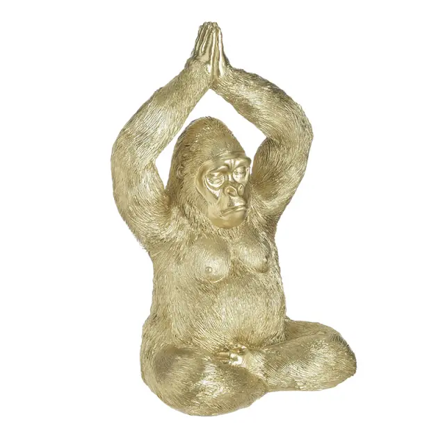 Γορίλας Χρυσό Polyresin 13x10x21cm 3-70-146-0443