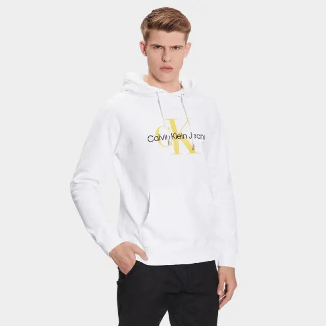 Calvin Klein - Ανδρικό Seasonal Monogram Φούτερ J30J320805-YAF Λευκό - 2XL