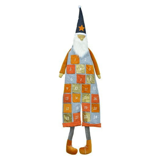 Ημερολόγιο advent Άγιος Βασίλης, 35x130x9cm, orange