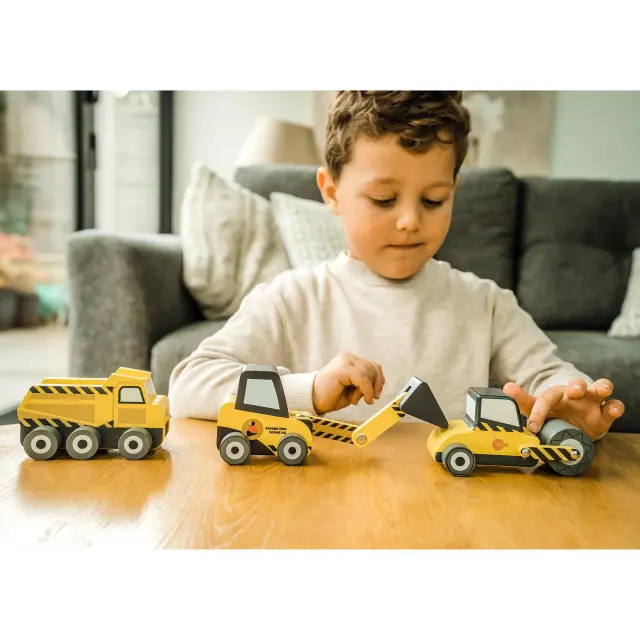 Σετ 3 Οχήματα Κατασκευών Construction Orange Tree Toys (FSC®) 2