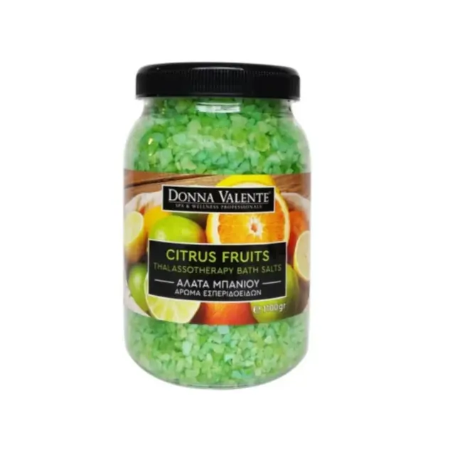 Donna Valente Citrus Fruits Άλατα Μπάνιου 1100gr