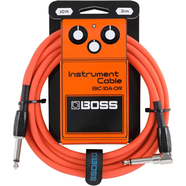 Boss BIC-10A-OR Καλώδιο Οργάνων Ίσιο-Γωνία 3m Πορτοκαλί