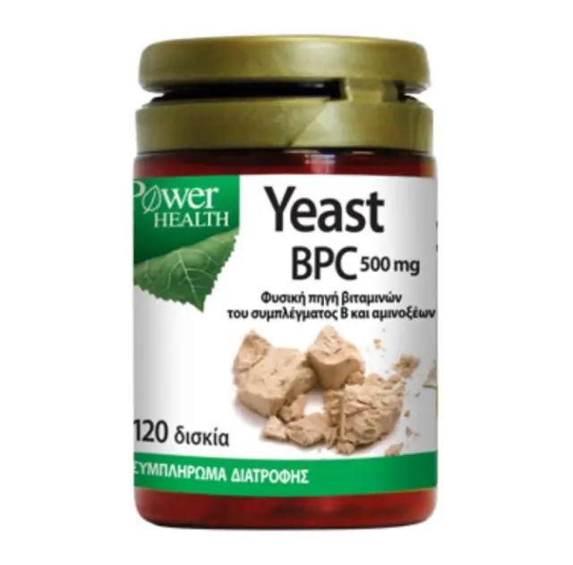POWER HEALTH Yeast 500mg 120 Ταμπλέτες