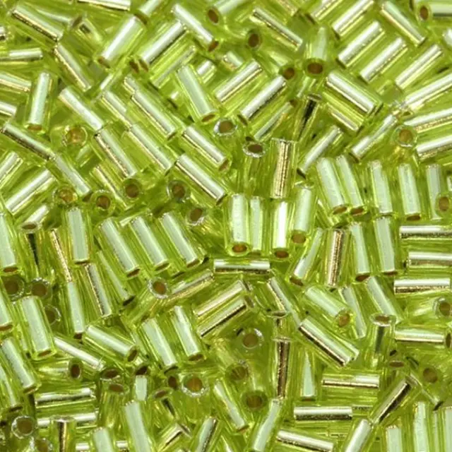 Χάντρα Miyuki Glass Bugles - 045 - Silver Lined Chartreuse 3mm - 10gr