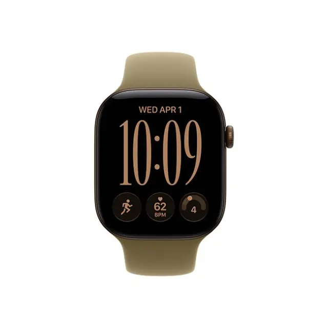 Apple Watch Series 12 GPS 46mm Dark Bronze Aluminium Case with Olive Sport Band S/M (MJEQ4MP/A)