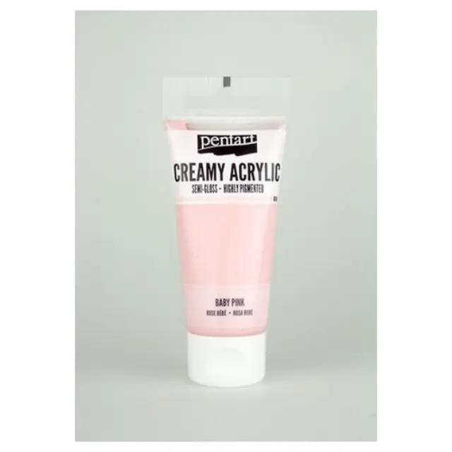 Χρώμα ακρυλικό Creamy Semi-Gloss 60ml Pentart - Baby Pink