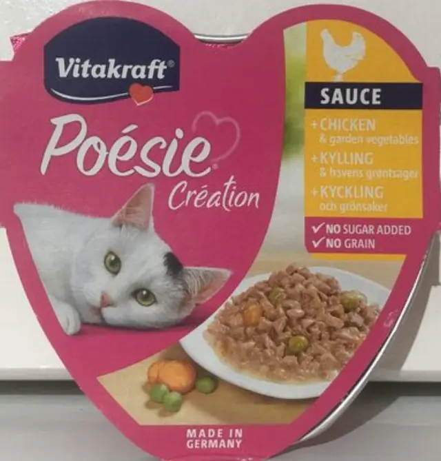 Vitakraft Poesie Creation Κοτόπουλο Με Λαχανικά Σε Σάλτσα 85gr Μονόχρωμο