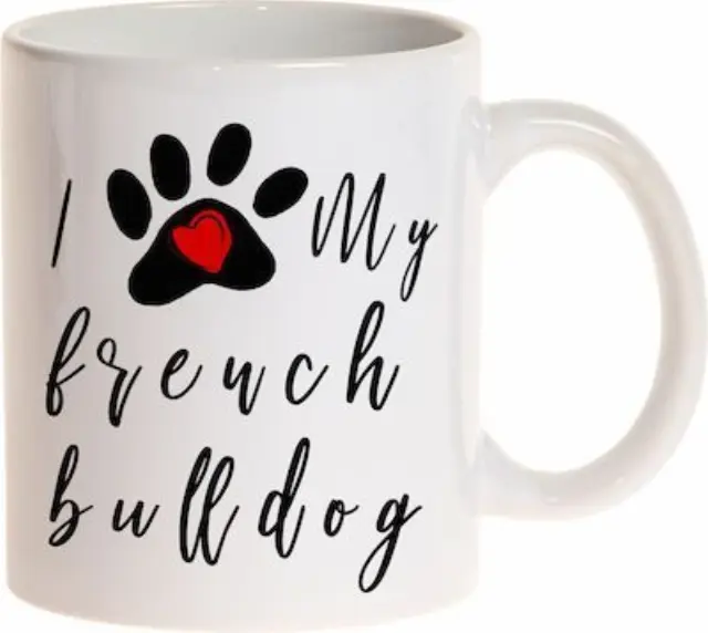 κούπα σκύλος πατούσα i love my french bulldog 325ml