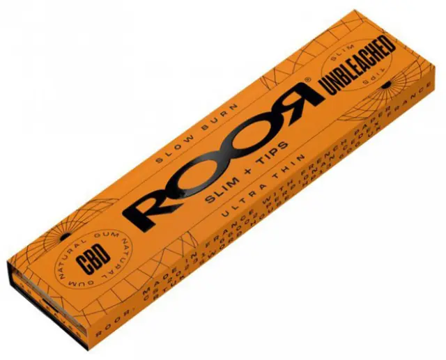 Roor Χαρτάκια Unbleached - King Size Slim 32φ. με Τζιβάνα