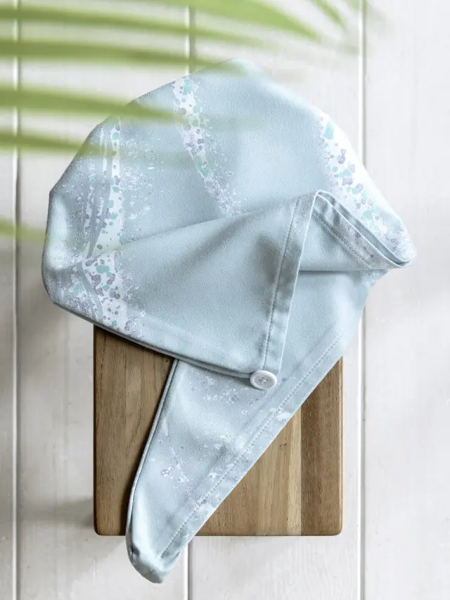 Πετσέτα-Τουρμπάνι Μαλλιών 25x65 Nima Kasia Grey 100% Microfiber 2