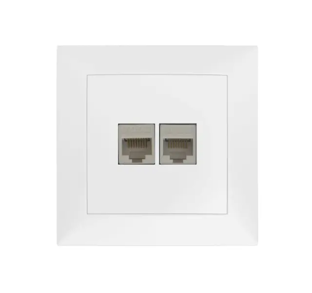 ΠΡΙΖΑ DATA RJ45 Cat.6+ΤΗΛΕΦΩΝΟΥ RJ11 ΠΛΗΡΗΣ ΛΕΥΚΗ