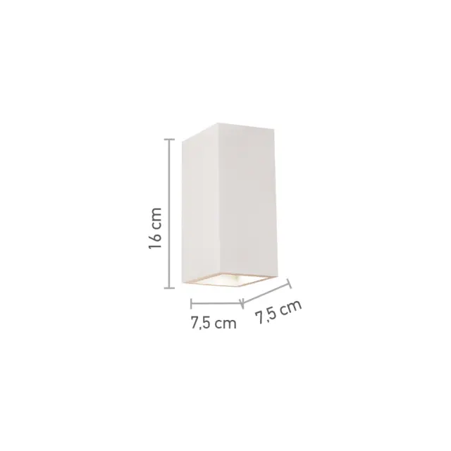 InLight Επιτοίχιο Φωτιστικό Γύψινο Λευκό GU10 (x2) – Up & Down 7,5×16 cm (43033) 2