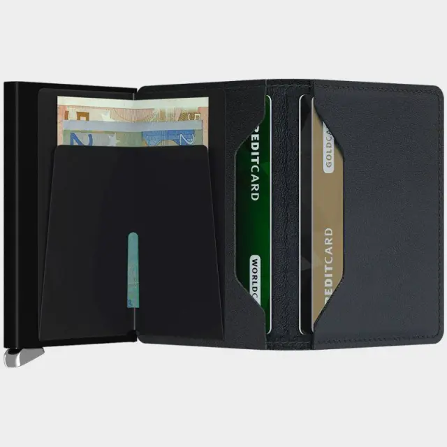 Δερμάτινο Πορτοφόλι Secrid Miniwallet Emboss Lines Black Μαύρο - ONESIZE 3