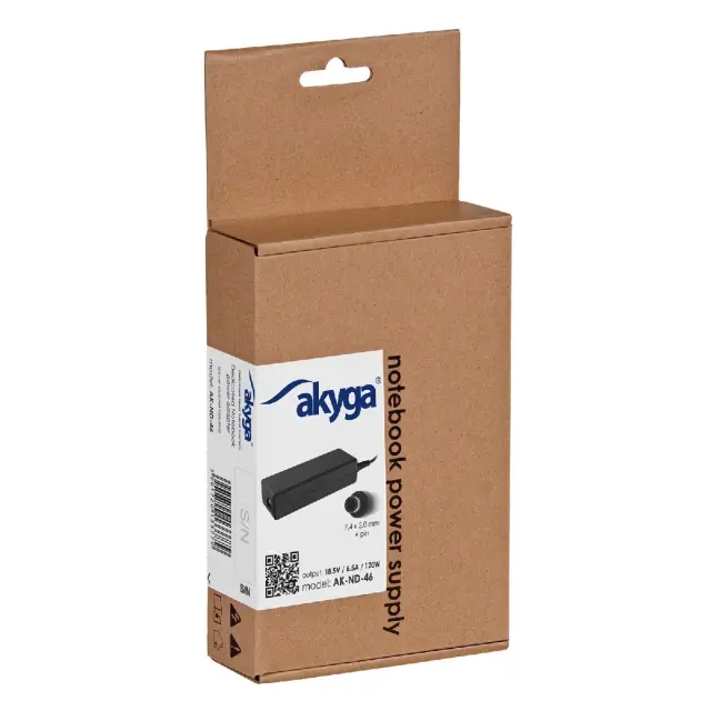 Τροφοδοτικό Notebook Akyga AK-ND-46 18.5V / 6.5A 120W 7.4x5.0mm + pin HP 1.2m 2