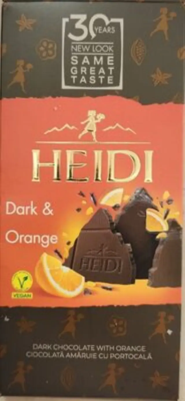 HEIDI DARK ORANGE ΣΟΚΟΛΑΤΑ 80GR