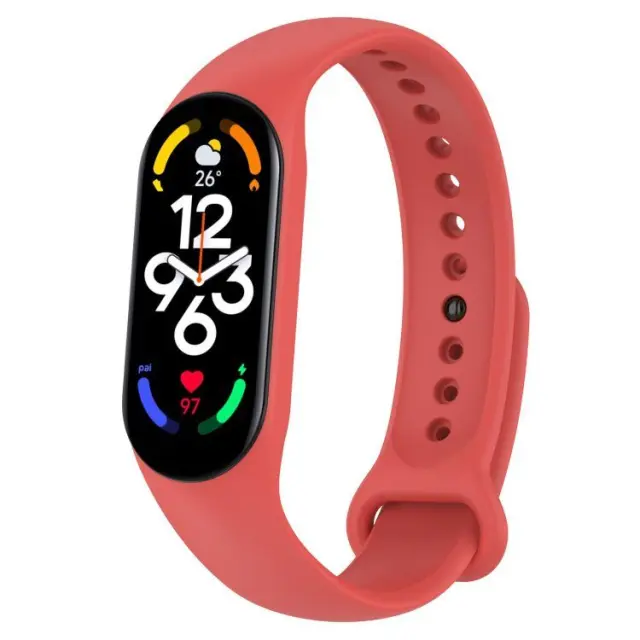Ανταλλακτικό Λουράκι Σιλικόνης για Xiaomi Mi Band 5/6/7 - Red OEM