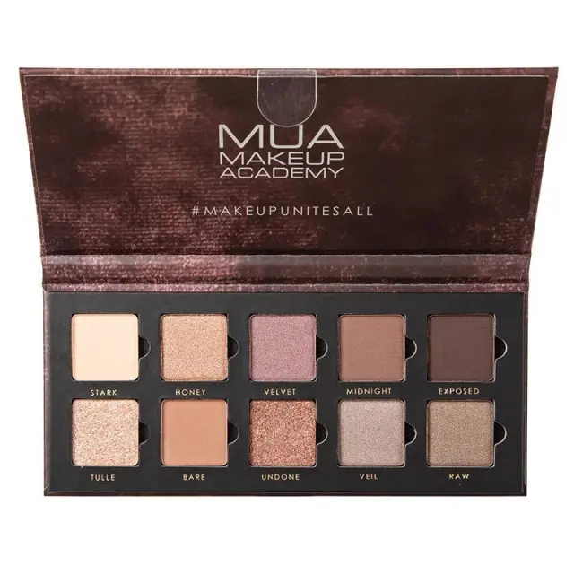 MUA Velvet Nudes Παλέτα με Σκιές Ματιών σε Στερεή Μορφή Πολύχρωμη 11g