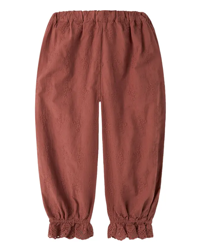 Παντελόνι Lil'Atelier με κεντητά στοιχεία 100% οrganic cotton 3