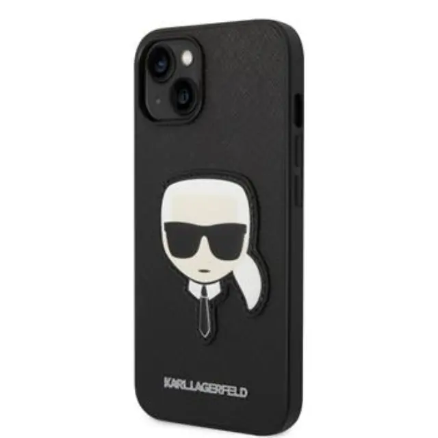Karl Lagerfeld PU Saffiano Karl Head Case for iPhone 14 Plus Black